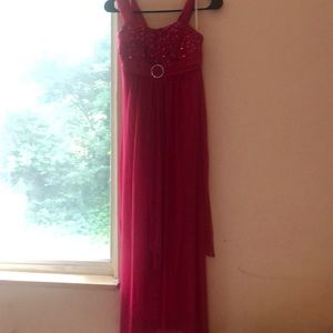Pink long girls dress
